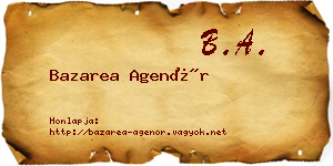 Bazarea Agenór névjegykártya